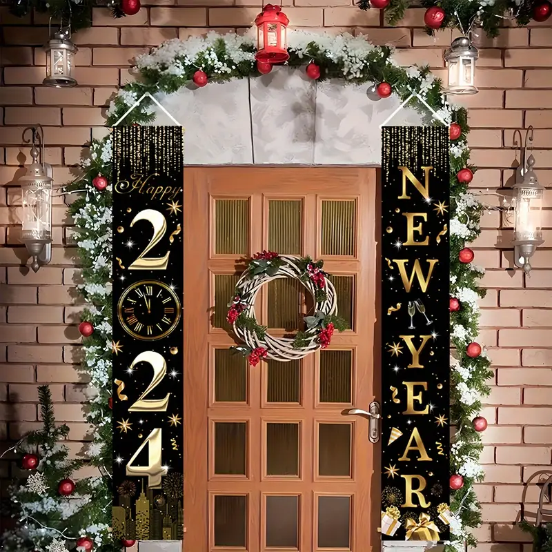 1 pair happy new year decorations 2024 kit b1