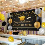 1pc graduation backdrop black and golden graduation yythkg1