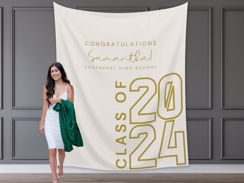 Class of 2024 Custom Graduation Party Backdrop Per（1）