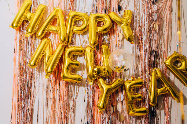 bright colors new year EVE party decorations