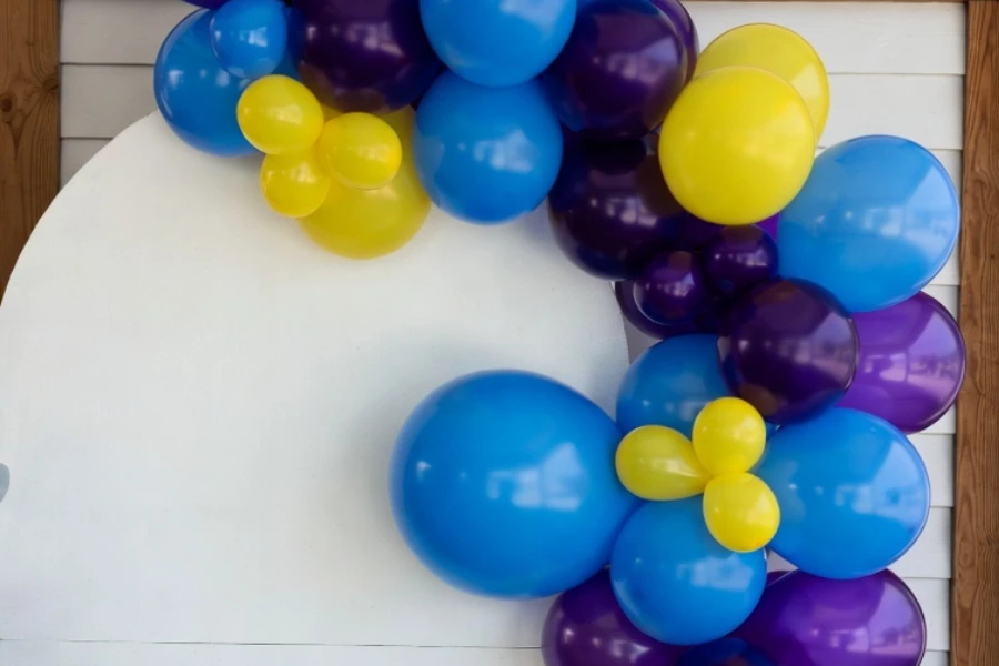 fortnite themed balloon arch decoration for birthday party entrance
