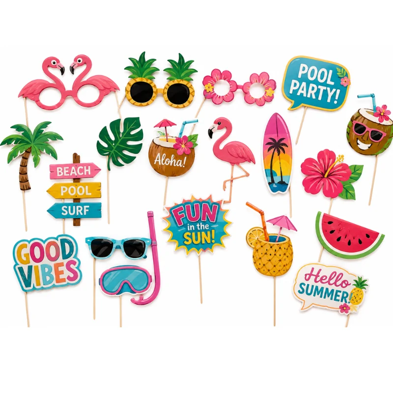 Pool Party Photo Booth Props