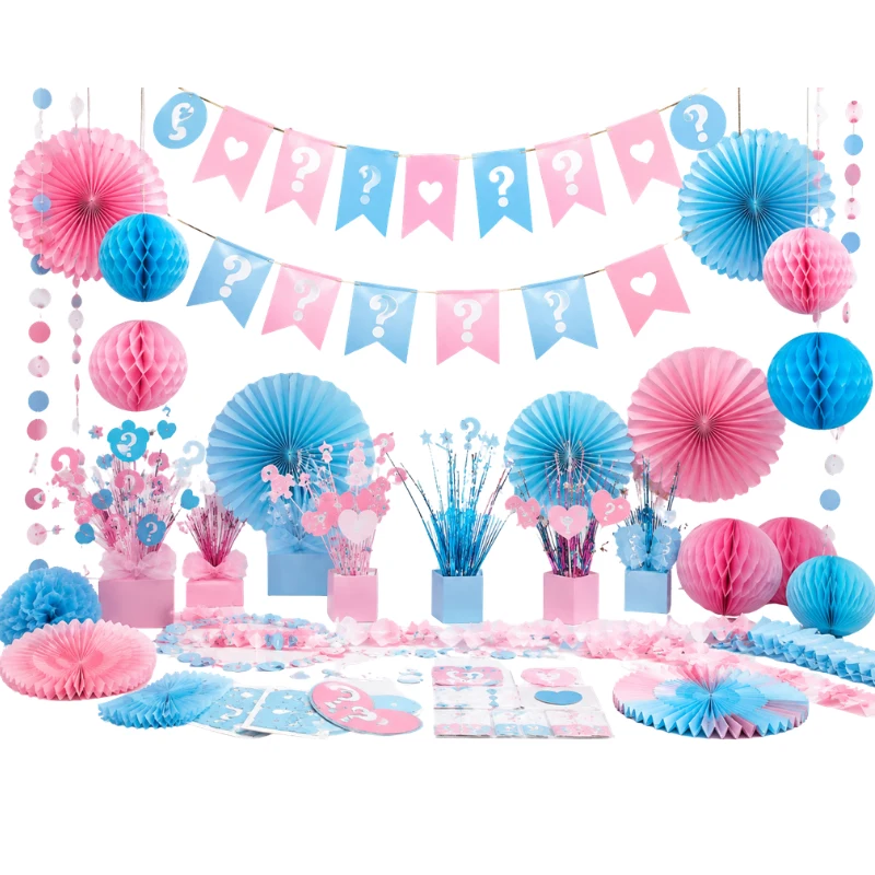 Décorations pour une fête de révélation du sexe du bébé