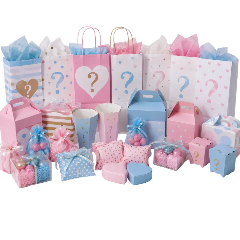 Sachets et coffrets cadeaux pour la révélation du sexe du bébé